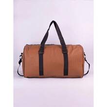 Mala de Mão Viagem Couro Sintético Textura Trançada (Tressê) Bordo Padrão ANAC 55cm - Castanho - Visão 5