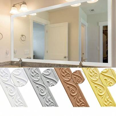 1pc 2.36in X 90.55in Self-Adhesive Flexible Wall Edge Trim, Wall Edge Decorative Baseboard Sticker With Easy Peel And Stick, Suitable For Decorating Wall Edges And Home Baseboards