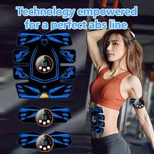 ABS Stimulator Workout Equipment, Ab Machine USB Rechargeable Gear For Abdomen/Arm/Leg, Smart Shaping Trainer For V Face, EMS Wireless ABS Muscle Stimulator - Black - View 4