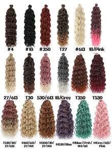 Ocean Wave Braiding Hair Extensions Crochet Braids Synthetic Hair Afro Curl Hawaii Ombre Curly Blonde Water Wave Braid For Women - Multicolor - View 6