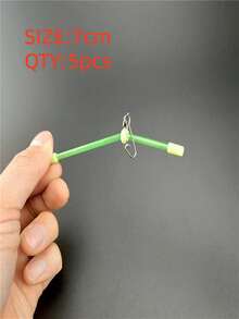 5个装钓鱼塑料管旋转接头防发光钓鱼钓组分线器发光弯管旋转接头海钓配件 - 綠色 - 查看 8