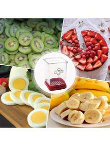 Dụng cụ cắt trái cây dạng cốc - 1 chiếc - Dùng để cắt phô mai, cắt trứng và dâu tây bằng thép không gỉ, cắt rau củ và chuối nhanh chóng, cắt đều, trình bày đẹp mắt, dụng cụ nhà bếp sáng tạo. - Nhiều màu - Xem 6