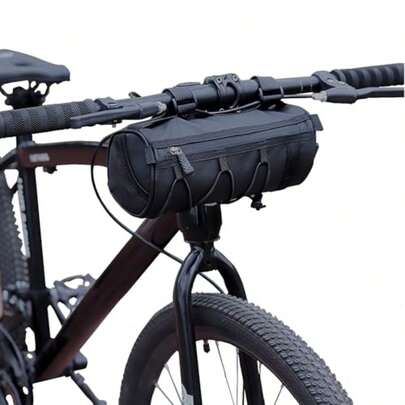 2.5L Waterproof Bicycle Handlebar Bag, Bike Accessories With Zipper And Shoulder Strap