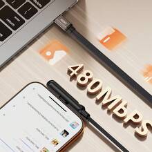 360°可调节金属支架隐形充电线，Type-C 转 Type-C，240W PD 快充，兼容所有智能手机 - 查看 9