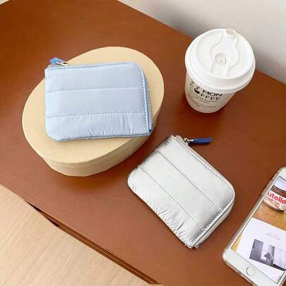 Cute Padded Coin Purse Mini Storage Bag, Phone, Earphone, Lipstick Pouch, Korean Style Women Wallet For Women Money Wallet Mini Wallet Purse Wallet Small Wallet Coin Wallet Travel Essential Summer