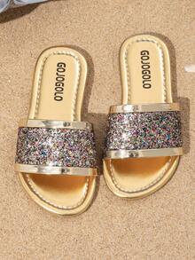 Một đôi dép thời trang cho bé gái, kiểu dáng đáng yêu, chống trơn trượt, thích hợp cho du lịch, ở nhà và đi biển để chụp ảnh. - Hoa hồng vàng - Xem 12