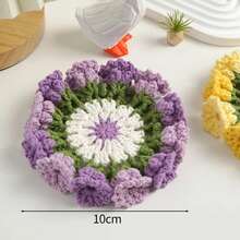 Bouquet Coasters Handmade Woven Placemats Crochet Coasters Table Decorations And Accessories Home Decoration - S4 - Xem 11
