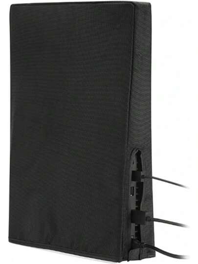Cubierta Antipolvo para Consola de Juegos , para Edición Digital Y CD ROM, Funda Protectora Vertical de Tela Oxford, Protección contra el Polvo Impermeable Antiarañazos, Corte de(Negro)