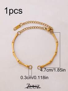 1件不锈钢竹节半手镯 DIY手镯首饰制作材料 手镯底座 手镯手工材料 配件 零件 - 1件#手鐲 - 查看 10