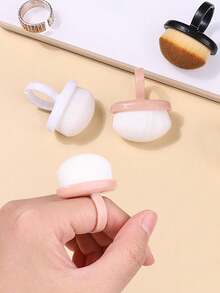 10/5-Piece Cleaning Brush Set, Everyday Makeup Brushes, More Convenient And Time-Saving, Gentle On Fingers (Pink, White, Black) - Multicolor - View 2