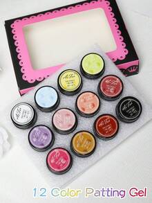 AiFer 1支 8毫升 拍打胶系列 高饱和度 流行半固态彩绘凝胶指甲油 艺术美甲沙龙专用 - 彩色 - 查看 10