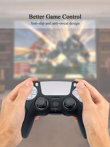 1 Set 5 Controller Protective Case + 10pcs Joystick Cap, Thickened Silicone, Anti-Slip Texture Design Anti-Drop Anti-Scratch Anti-Sweat, Enhanced Gaming Experience, Bottom Large Opening For Charging Dock - View 6