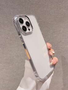 Silver Metal Bow Transparent Phone Case Suitable For IPhone 17 Pro Max/17 Pro/17 Air/17/16/16 Pro Max/16 Pro/16 Plus/15/15 Pro Max/15 Pro/15 Plus/11/12/13/14 Pro Max/XS/XR/11 Pro/11 Pro Max/12 Pro/12 Pro Max/13 Pro/13 Pro Max/7 Plus/14 Pro/14 Pro Max/14 Plus, Minimalist Creative Soft Case - Clear - View 1