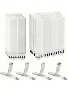 12 pares (24 piezas) Ganchos pesados para colgar cuadros, tiras adhesivas extraíbles, ganchos para pared sin daños, solución de colgado autoadhesiva para el hogar y la oficina - A - Ver 4
