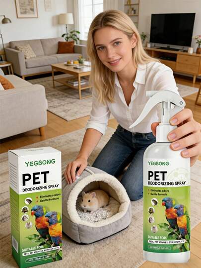 YEGBONG 1瓶/100毫升宠物除臭剂，室内宠物区域除臭清洁喷雾，宠物清洁，宠物卫生，宠物护理，宠物清洁套装，宠物日常清洁，宠物除臭剂，宠物，宠物污渍去除剂，宠物尿液除臭剂，尿渍清洁剂，宠物环境清洁，宠物地板清洁，宠物床清洁，宠物笼子清洁