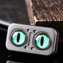 Premium Metal Fidget Toy With Cat Eye Design - Reversible Slider Stress Relief Toy For Adults, Portable EDC Fidget Gadget For Anxiety Relief, Focus Improvement, And Office Desk Decompression, Unique Alternative With Smooth Tactile Feedback, Perfect For Stress Management And Sensory Play - متعدد الألوان - مشاهدة 8