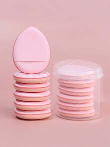 6pcs Multi-Color Mini Fingertip Sponges, Boxed Powder Puff Set, Black Thumb Makeup Sponge, Mini Thumb Sponge With Bottle, Fingertip Sponge Set, Concealer Tool With Packaging - Multicolor - View 4
