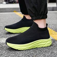 Men's Breathable Mesh Sneakers, Lightweight Running Shoes, Comfortable Casual Shoes, Unisex - Green - View 1