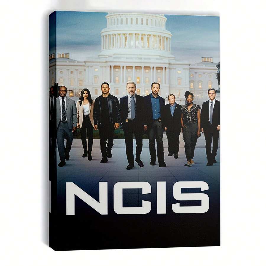 1pc Framed NCIS TV Show Movie Poster Canvas Wall Art - Durable Canvas Print With Pre-Drilled Holes, Ready To G, Vibranolors & High-Quality Print For Living Room, Bedroom, Office Decor - Perfect Gift For Fans, Tv Wall Decor, Bedroom Artwork, Modern Aesthetic, Sk Frame Design, Home Decoration, Contemporary Artwork, Premium Artwork, Collectors Item - 有框架 - 查看 1