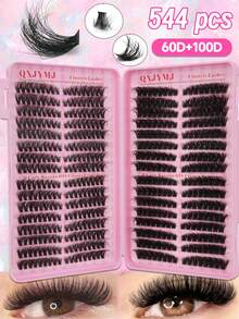 单根假睫毛簇 576CS 大容量 60D+1000D D型卷度 9-16mm DIY假睫毛簇 自然浓密纤长 柔软轻盈 可重复使用 DIY假睫毛簇，轻松在家打造迷人双眸，适用于日常生活、婚礼、派对、音乐节、母亲节等场合。睫毛簇、假睫毛簇、单根假睫毛、假睫毛、假睫毛 - 查看 2