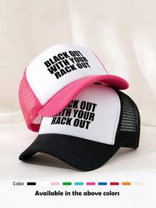 1pc Unisex Printed Truck Driver Hat Baseball Cap Sun Hat, Suitable For Daily Use, Outdoor Travel, Hiking, Climbing,Summer,Beach,Holiday - Multicolor - View 8
