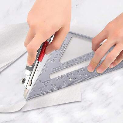 Escalas grabadas por ambos lados, herramienta de carpintería de precisión para trabajos en madera, marcado de pendiente y ángulo de techos