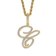 1pc Fashion Personalized 26 Letter A-Z Pendant Necklace, Punk Style Initial Necklace, Stainless Steel Hip Hop Jewelry - Gold - View 7
