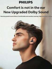 Philips TAT3469 Bluetooth Headphones Ear Clip Open Wireless Noise Reduction Ear Buds Long Battery Life 360°Surround Sound Technology Bone Conduction Air Earphones Clear Call Sport PHILIPS Headset - View 7