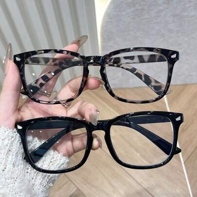 Bộ 1-3 chiếc kính trong suốt tối giản hiện đại dành cho nữ, thích hợp sử dụng hàng ngày, đi làm, đọc sách, xem TV, chơi game và trang trí điện thoại.