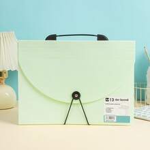 1pc 13-Compartment Accordion Style File Folder, A4 Multi-Color, Expandable File Organizer For Documents, Cards, Stickers, Suitable For School, Office, Home - Portable Folder - View 13