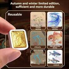 20 Colors Pearl Powder Solid Watercolor Paint Set, Dunhuang & Metallic Tones, Suitable For Floral Arrangement, Packaging, Calligraphy, Painting, DIY Model Making - A - View 8
