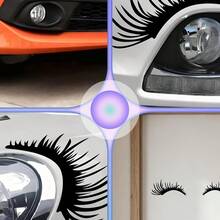Car Headlight Eyebrow Stickers, Sexy Eyelash Car Decals, Personalized Headlight Eyebrow Stickers - A - View 3