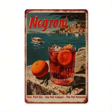 1pc Cocktail Recipe Metal Tin Signboard 8*12in Retro Frameless Wall Art, Vibrant Retro Colors, Durable Iron Picture Suitable For Home Bar, Kitchen, Men's Cave And Party Decoration, Kitchen Decoration, Classic Design - Multicolor - View 5