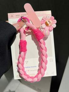 4-Strand Thick Cotton Rope Creative Sun Doll Woven Phone Lanyard, Short Wrist Style, Sturdy Anti-Lost Phone Charm - Multicolor - View 9