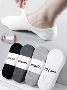 5/10/15/20/30/40 Pairs Unisex Invisible Paper Boat Socks, Casual Sports Thin Liner Socks (No Card Paper), Summer No Show Socks - Multicolor - View 33