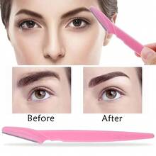 Eye Brow Epilation Hair Removal Cutters Safety Knife Makeup Scraper Eyebrow Trimmer Blade Women Face Shaver Portable - A - View 6