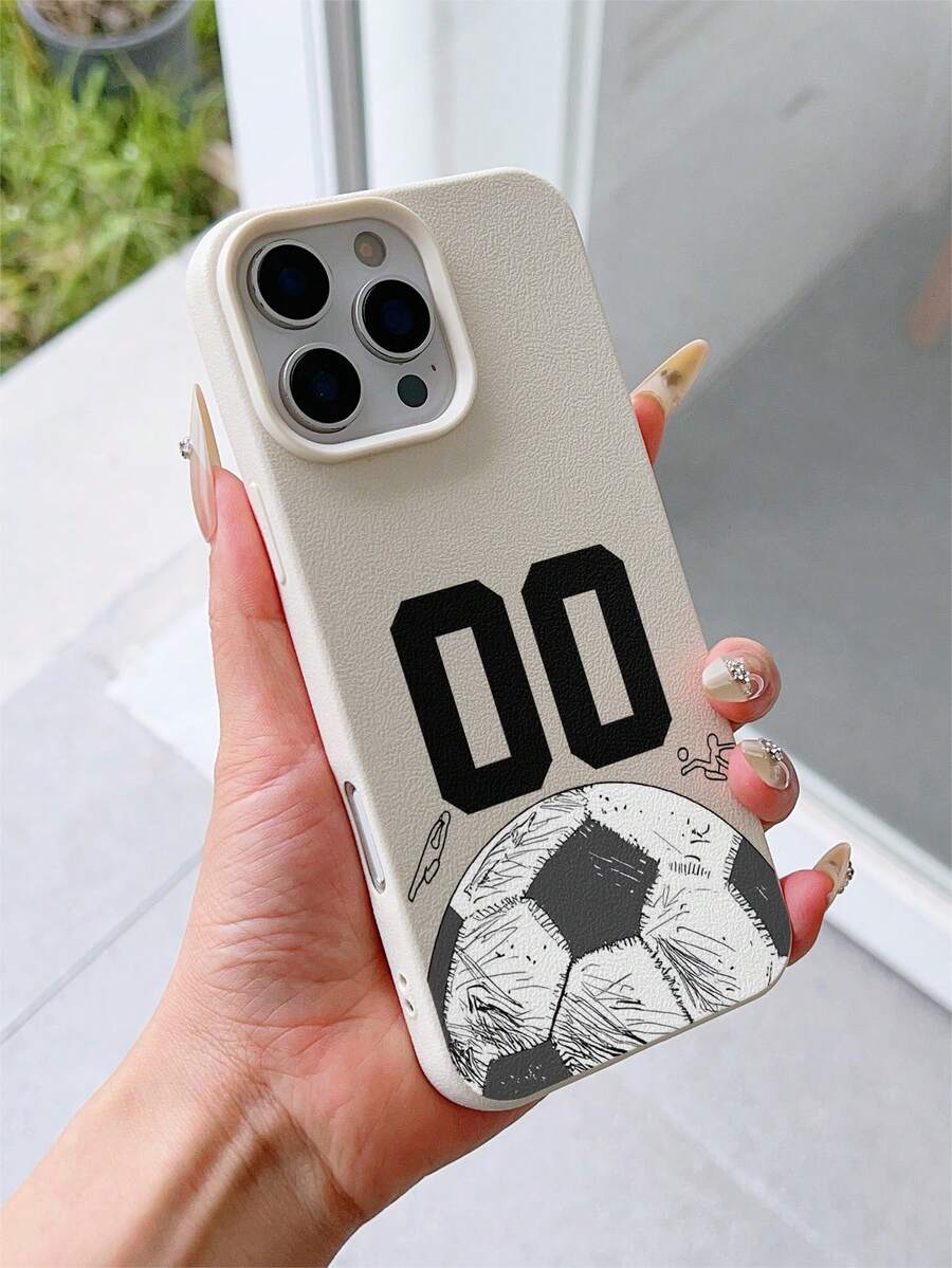 1 ốp lưng TPU mềm chống sốc, màu be vân da, họa tiết số may mắn bóng đá, phủ UV, phù hợp với 7/8/7PLUS/8PLUS/X/XS/XR/XSMAX/11/11PRO/11PROMAX/12/12PRO/12PROMAX/12MINI/13/13PRO/13PROMAX/13MINI/14/14PRO/14PROMAX/14PLUS/15/15PRO/15PROMAX/15PLUS/16/16pro/16promax/16PLUS/17/17pro/17promax/AIR - Nhiều màu - Xem 1