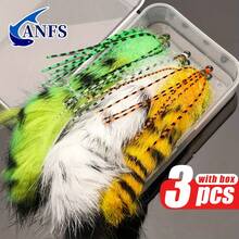 3 mồi câu cá Zonker Strip Streamer cỡ lớn, mồi câu cá Zonker Strip Streamer cầu vồng, mồi câu cá Zonker Strip cỡ lớn dùng cho câu cá nước mặn, câu cá rô, cá chó, cá hồi cầu vồng, cá hồi nâu. - Nhiều màu - Xem 2