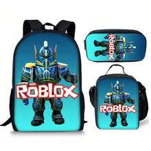 3D Game Backpack Set - New Year Gift For Pupils, Large Capacity School Bag With Lunch Bag - 15 - View 2