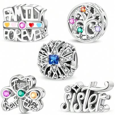 A Silver Plated Tree Of Life Clover Bead Suitable For 3mm Original Bracelet Necklace DIY Pendant Women's Daily Gift Birthday Party Holiday Gift