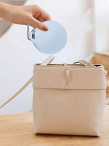 1个带盖硅胶可折叠旅行杯，可折叠露营杯，可伸缩可重复使用便携式饮水杯，适合户外运动，口袋大小不锈钢折叠水瓶 - 彩色 - 查看 4