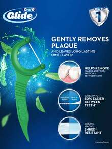 Oral-B 150支薄荷味C型牙线棒，采用光滑技术，有效去除牙菌斑和食物残渣，持久清新薄荷味，经久耐用，使用方便，便携式日常口腔护理 - 綠色 - 查看 3