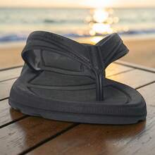 Women's Orthopedic Flip-Flops, Black, Anatomical, Non-Slip, Comfortable - 黑色融合 - 查看 7