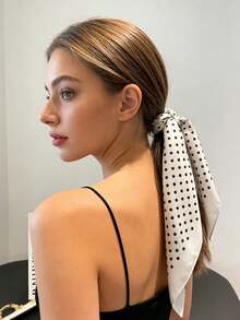 1件经典新款简约波点图案丝巾/头巾 - 彩色 - 查看 3