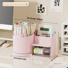 1 pieza Caja organizadora de escritorio para artículos de papelería y cosméticos - Conjuntos - Ver 13