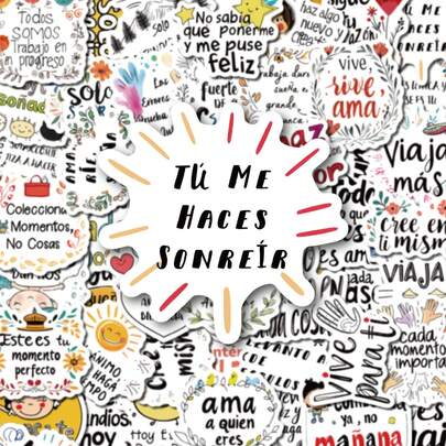 50pcs Spanish Inspirational Phrase Stickers, Suitable For Water Bottles, Laptops, Notebooks, Photo Albums, Phone Cases, Stationery, Office Workers, Students, Planners, Self-Care Accessories Scrapbook Supplies Scrapbooking