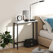 HOMCOM Table de banc - Blanc - Voir 9