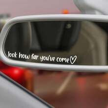 Motivational Sticker "Look How Far You've Come" Heart-Shaped Sticker - Suitable For Sticking On Rearview Mirror, Diary, Guitar Case, Daily Inspiration - Decorative Stickers - View 5