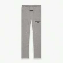 Essentials -Fear Of God SS22 Collection Wide Leg Sweatpants, Unisex High Waist Design, Loose Relaxed Silhouette, Premium Durable Cotton Blend, Elastic Waist With Drawstring, Vintage Washed Finish, Minimalist Streetwear, Comfortable Loungewear For Spring & Summer - GIÃN CƠ - Xem 3