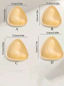 2pcs/Set Women Double-Sided Adhesive Bra Pads, Lift & Cleavage Enhancer Inserts Suitable For Regular Bras, Swimwear, Sports Bras, Everyday Wear - Khaki - View 4